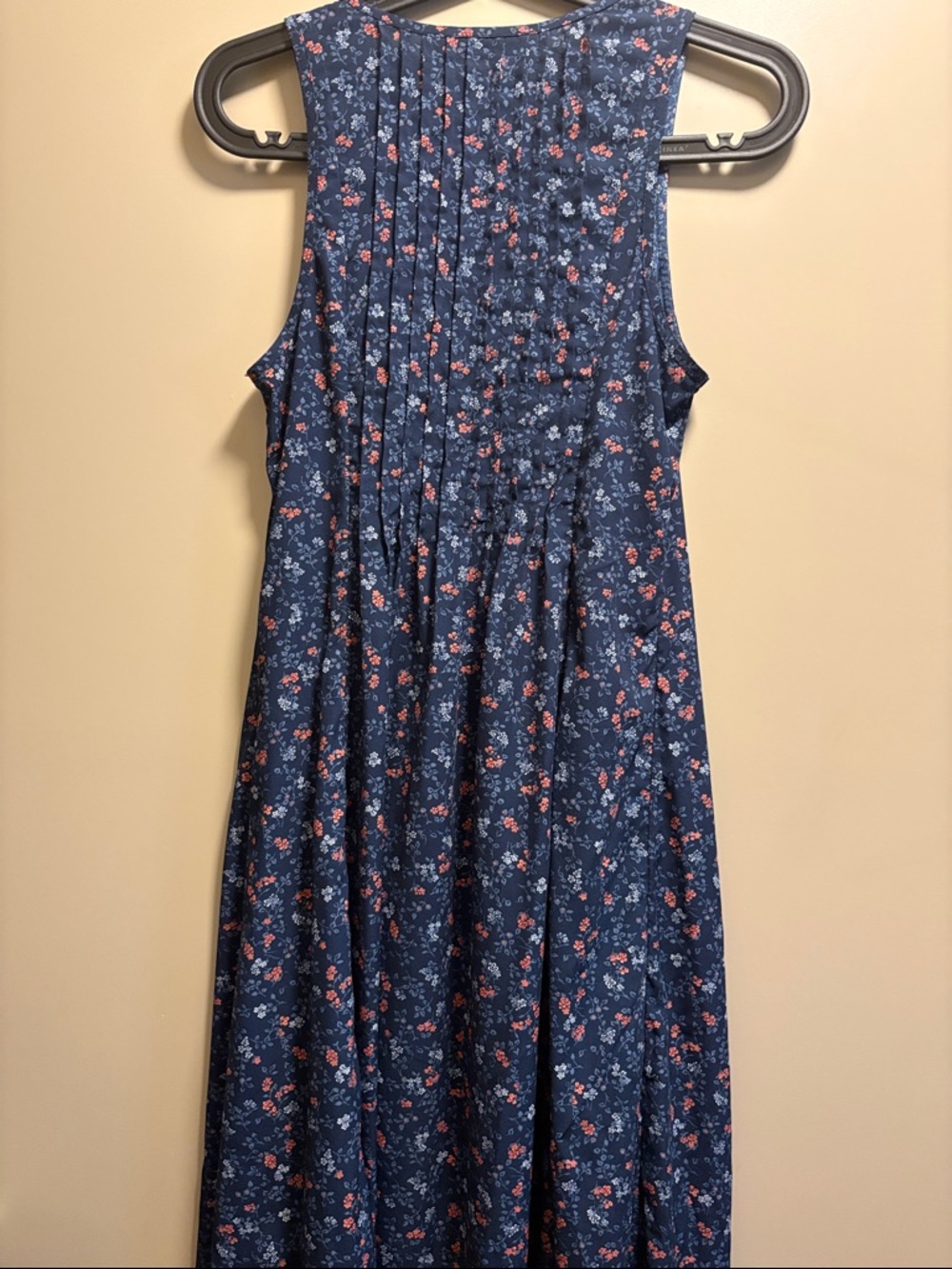 Abercrombie & Fitch Navy Floral Button-Front Sleeveless Dress - Picture 5 of 8